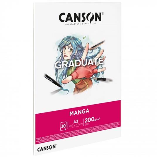 Blocco Canson Graduate Manga A4 20 Gr 30 Fogli