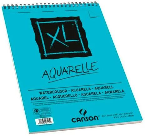 Canson XL Aquerelle album per tecniche umide spiralato lato corto 300g/m grana fine A5 20 fogli