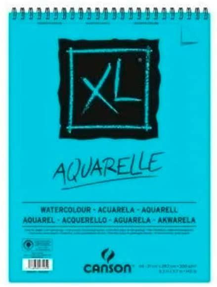 Canson XL Aquerelle album per tecniche umide spiralato lato corto 300g/m grana fine A5 20 fogli - 2