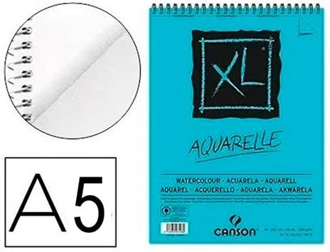 Canson XL Aquerelle album per tecniche umide spiralato lato corto 300g/m grana fine A5 20 fogli - 3