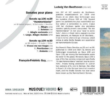 Sonate per Pianoforte 29 - 30 - CD Audio di Ludwig van Beethoven - 2