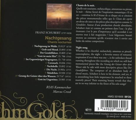 Nachtgesang - CD Audio di Franz Schubert - 2