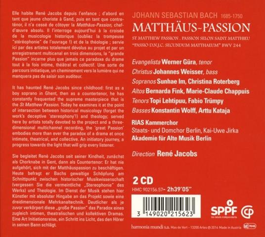 La Passione secondo Matteo - CD Audio di Johann Sebastian Bach - 2