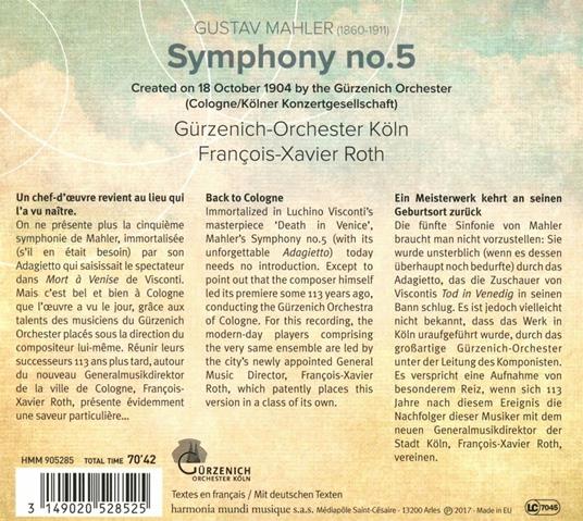 Sinfonia n.5 - CD Audio di Gustav Mahler - 2