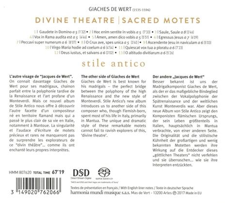 Divine Theatre. Mottetti sacri - SuperAudio CD ibrido di Giaches de Wert - 2