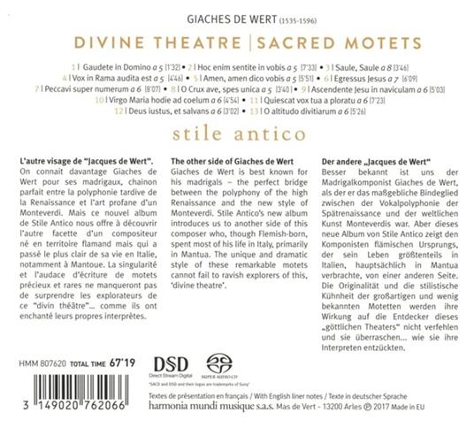 Divine Theatre. Mottetti sacri - SuperAudio CD ibrido di Giaches de Wert - 2
