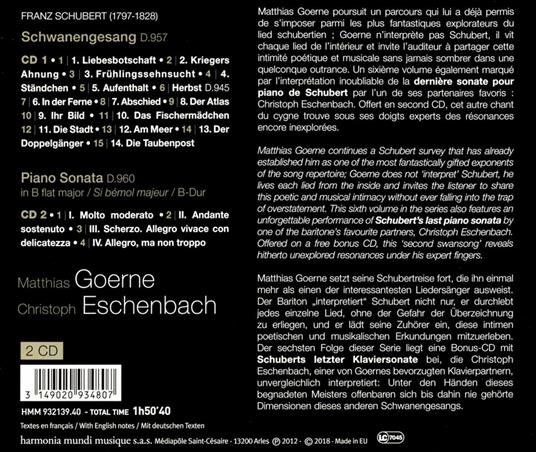 Schwanengesang - CD Audio di Franz Schubert - 2