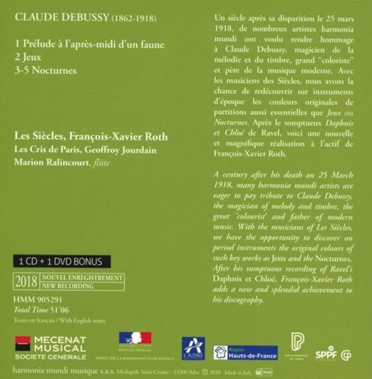 Jeux - Nocturnes - CD Audio + DVD di Claude Debussy