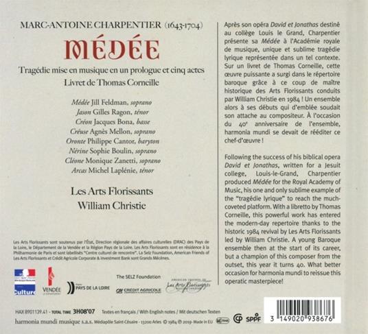 Medee - CD Audio di Marc-Antoine Charpentier,William Christie,Les Arts Florissants - 2