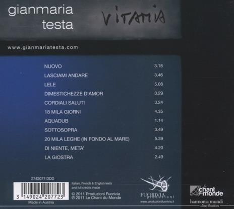 Vitamia - CD Audio di Gianmaria Testa - 2