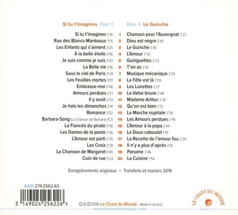 Si Tu T'Imagines-Le Guinche - CD Audio di Juliette Gréco - 2
