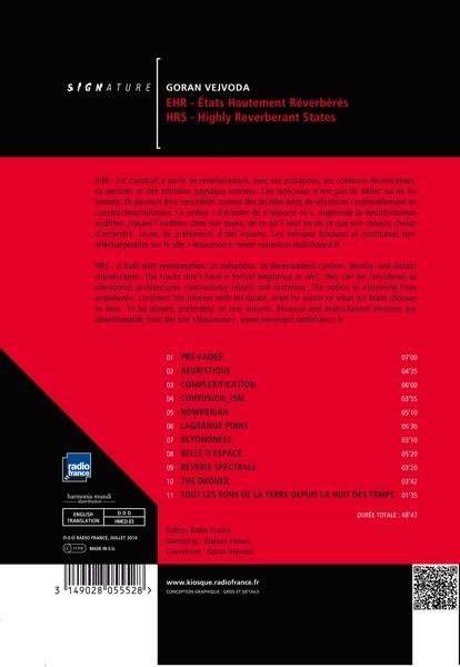 Ehr. Etats Hautement Reverberes - CD Audio di Goran Vejvoda - 2