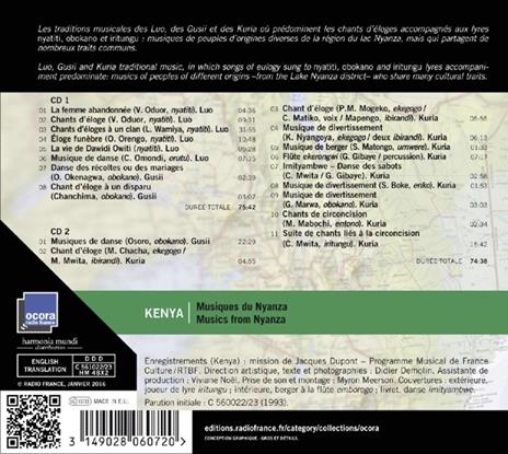 Musica Dalla Regione di Nyanza - CD Audio di Folk Kenya - 2