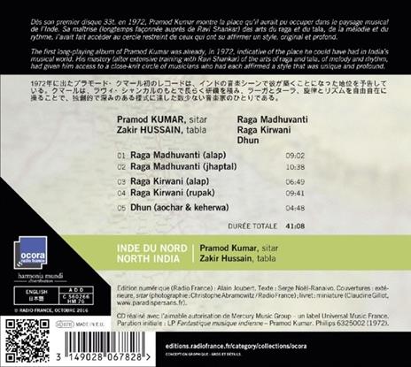 Inde Du Nord. Arts Du Raga Et... - CD Audio - 2