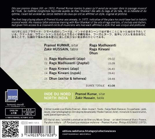 Inde Du Nord. Arts Du Raga Et... - CD Audio - 2