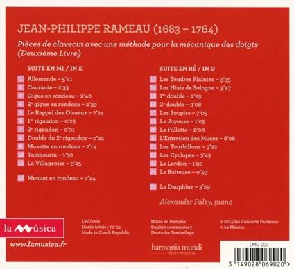 Rameau Par Alexandre Pale - CD Audio di Jean-Philippe Rameau