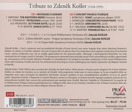 Tribute to Zdenek Kosler - CD Audio di Sergei Prokofiev,Bedrich Smetana,Igor Stravinsky,Darius Milhaud,Bela Bartok,Zdenek Kosler - 2