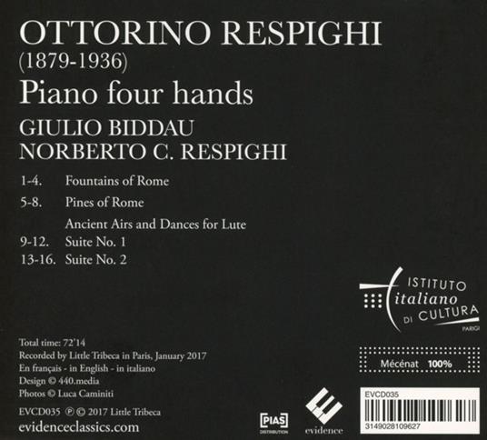 Piano Four Hands - CD Audio di Ottorino Respighi - 2