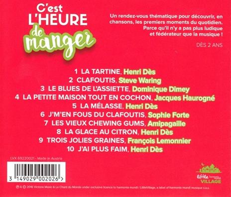 Cest l'heure de manger - CD Audio di Henri Dès - 2