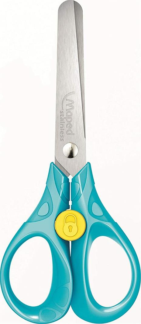Maped- Security 13 cm Forbici per Bambini, Multicolore, 473112, Colori assortiti, 1 pezzo