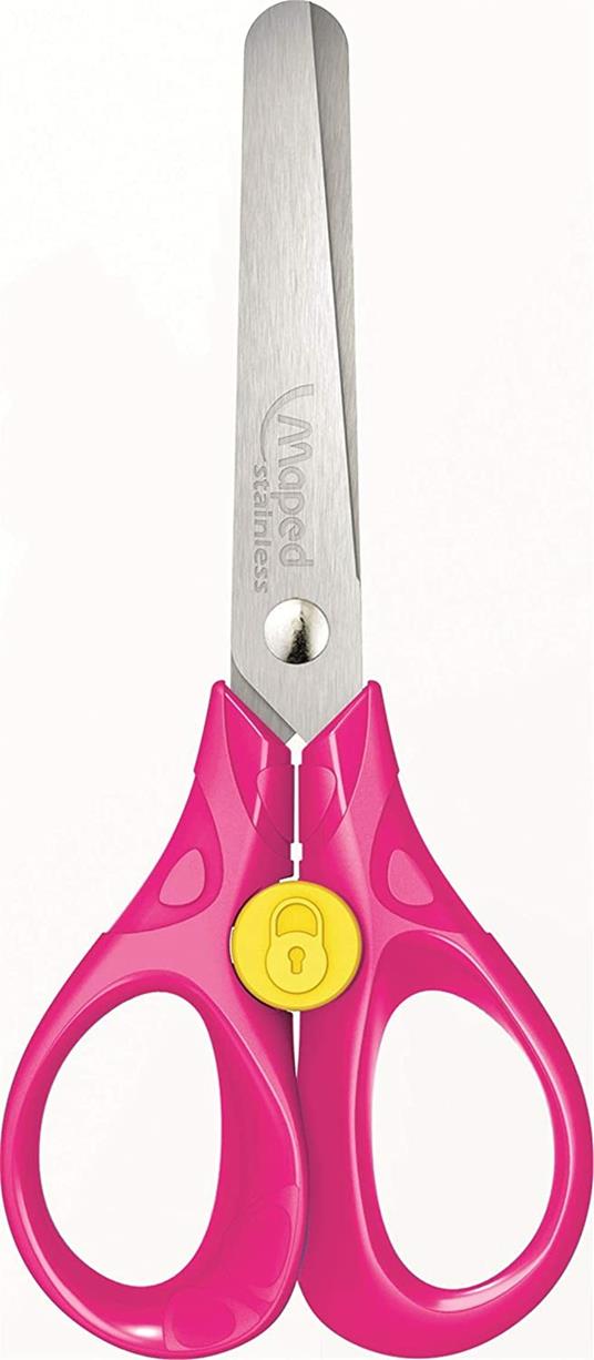 Maped- Security 13 cm Forbici per Bambini, Multicolore, 473112, Colori assortiti, 1 pezzo - 3