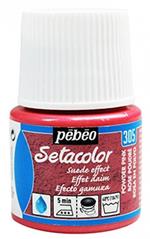 Pebeo 305-Rosa Polvere Colore Per Il Tessuto Setacolor Effetto Daime - Flock Ml.45