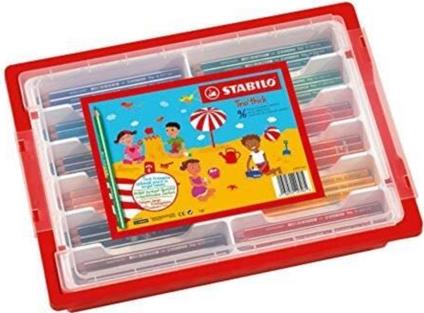 Matita colorata triangolare - STABILO Trio thick - School Box da 96 - 12 Colori assortiti