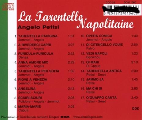Tarentelle Napolitaine - CD Audio di Angelo Petisi - 2