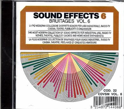 Sound Effects. Bruitaeges vol.6 - CD Audio