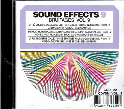 Sound Effects. Bruitaeges vol.9 - CD Audio