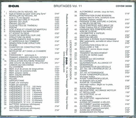 Sound Effects. Bruitaege 1 - CD Audio - 2