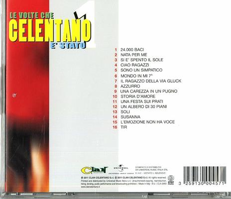 Le volte che Celentano è stato 1 - CD Audio di Adriano Celentano - 2