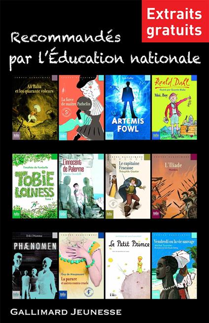 Extraits gratuits - Recommandés par l'Éducation nationale - Eoin Colfer,Roald Dahl,De Fombelle Timothée,De Maupassant Guy - ebook