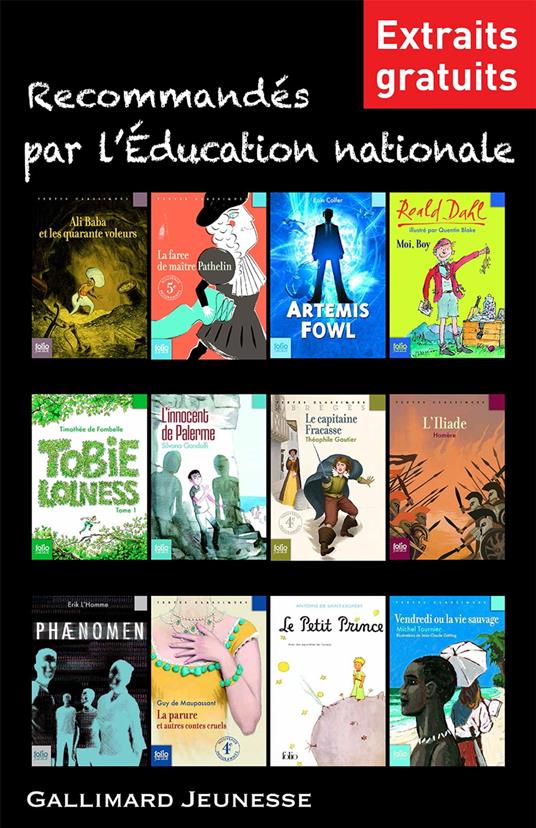 Extraits gratuits - Recommandés par l'Éducation nationale - Eoin Colfer,Roald Dahl,De Fombelle Timothée,De Maupassant Guy - ebook