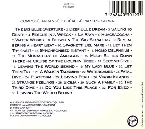 Le Grand Bleu - CD Audio di Eric Serra - 2