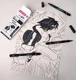 Pin fineliner confezioni artistiche 5pz assortiti- versione manga shonen