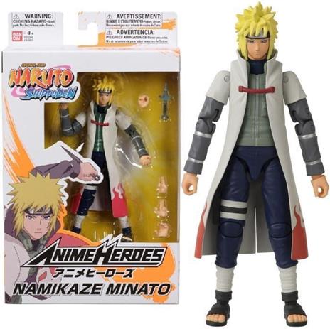 BANDAI Anime Heroes - Naruto Shippuden - Figura di eroi anime 17 cm - Namikaze Minato