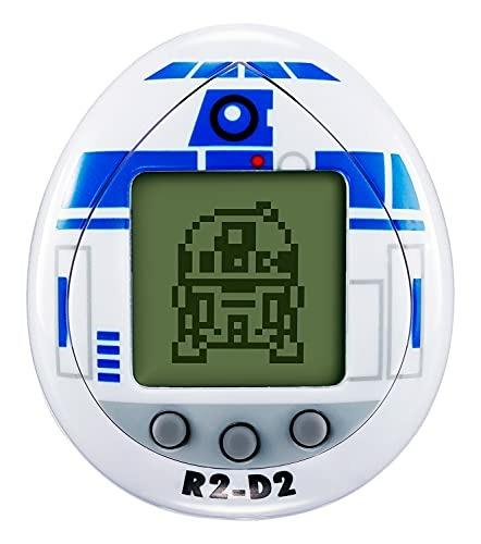 TAMAGOTCHI- Star Wars R2D2 Virtual Pet Droid con Mini-Giochi, Clip animate, modalità Extra e Portachiavi – (Bianco), Multicolore, 88821