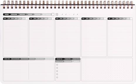 Taccuino spiralato Age Bag, My.Weekly Planner 29,7x17cm 60F pre-stamp. Stacc Cognac - 2