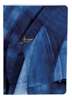 Indigo, Set 2 taccuini cuciti A6 - 10, 5 x 14, 8 cm, 32 F a righe, con nastro