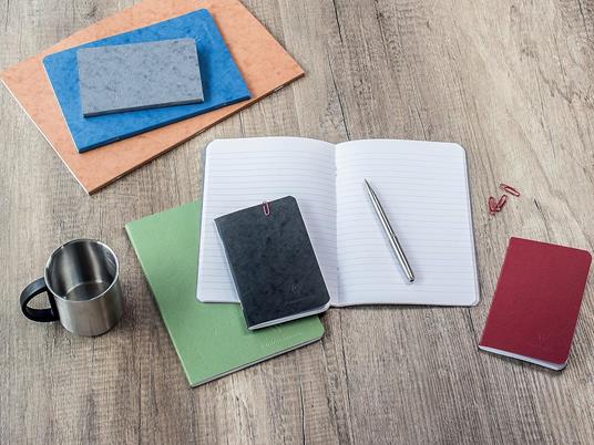 Age Bag Quaderno A4 a punto metallico 21x29,7cm, 96 pagine, a pagine bianche Cognac - 5