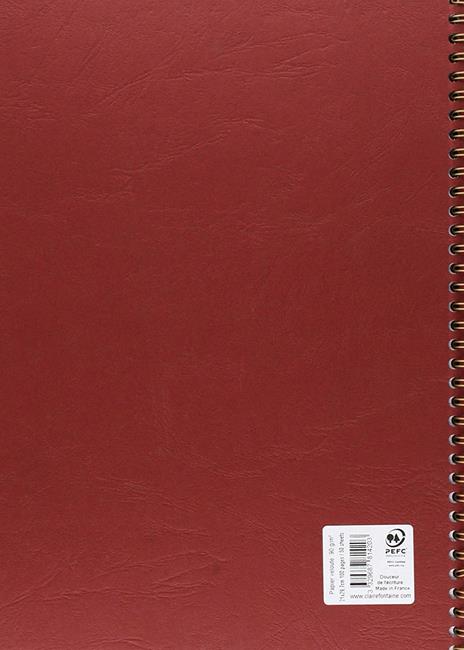 Quaderno Age Bag con spirale extra large a quadretti. Rosso ciliegia - 5