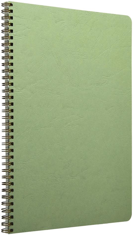 Quaderno Age Bag con spirale extra large a righe con margine. Verde muschio