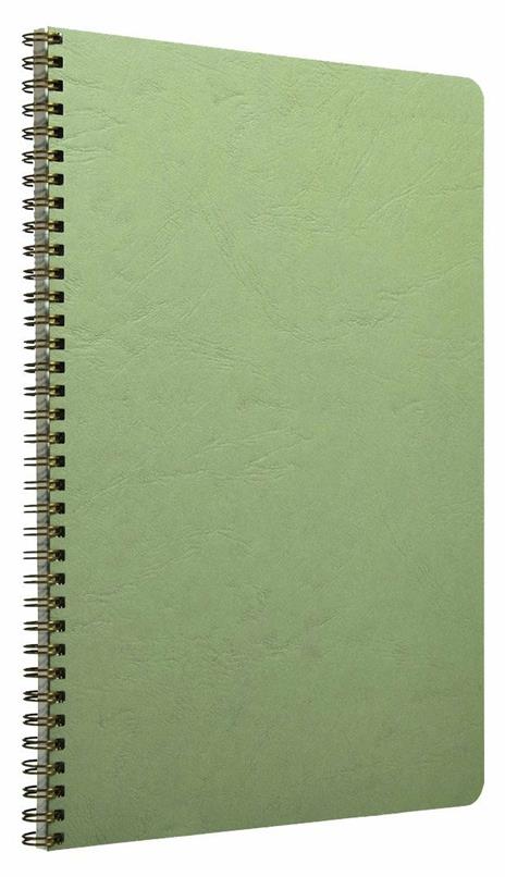 Quaderno Age Bag con spirale extra large a righe con margine. Verde muschio - 2