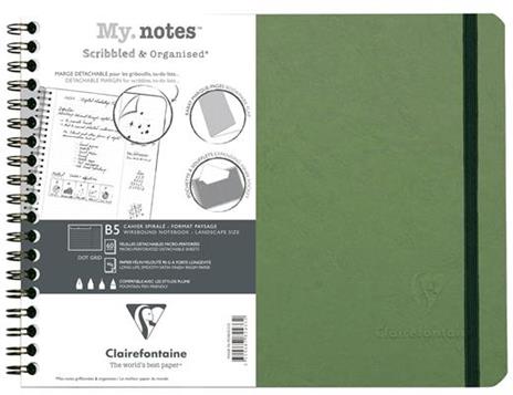 Quaderno spiralato Age Bag, My.Notes 25x19 marg.stacc 60F DOT Verde