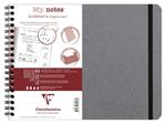 Quaderno spiralato Age Bag, My.Notes 25x19 marg.stacc 60F Rig. Grigio