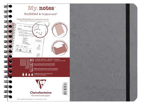 Quaderno spiralato Age Bag, My.Notes 25x19 marg.stacc 60F Rig. Grigio