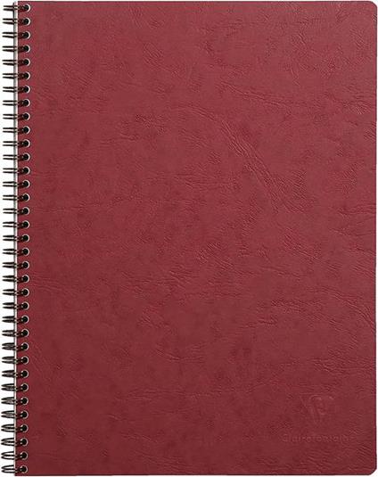 Age Bag Taccuino A4 + spiralato 22,5x29,7cm, 160 pagine, 4 fori a righe Rosso