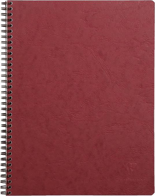 Age Bag Taccuino A4 + spiralato 22,5x29,7cm, 160 pagine, 4 fori a righe Rosso