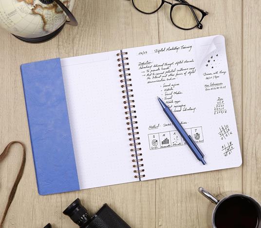 Quaderno spiralato Age Bag, My.Notes 21x29,7 marg.stacc 60F Rig. Blu - 2